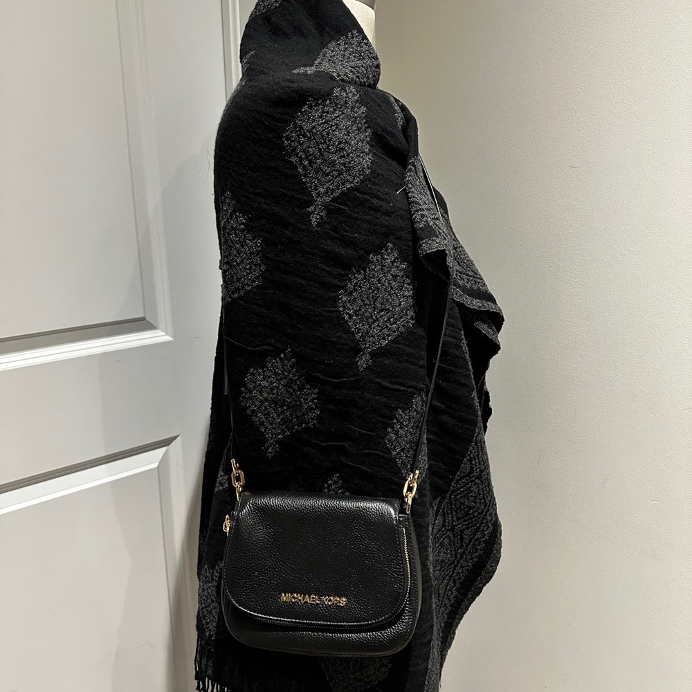 Michael Kors Black Pebbled Leather Crossbody Bag - Picture 2 of 10